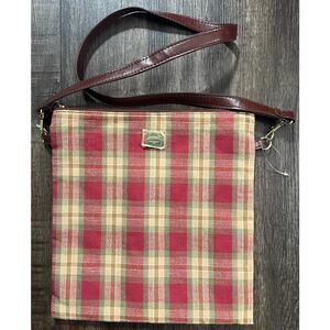 Longaberger Homestead Multicolor Plaid Crossbody Bag/Purse NWOT